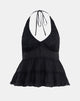 Bild von Juanita Rüschenhalsband-Top in Schwarz