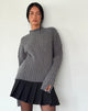 Image of Judah Übergroßer Pullover aus klobigem Rippenstrick in Anthrazit