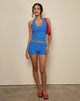 Image of Sera Short in Frottee blau gestreift