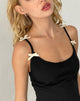 Image of Kaida Elfenbein Schleife Detail Korsett Top in Tailoring Schwarz