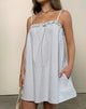 Image of Kamalani Kleid in Mini Gingham Blau und Grau