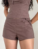 Bild von Blazy Tie Short in Leinen Taupe