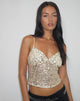 Bild von Karachi Triangel-Cami-Top aus Paillettengold