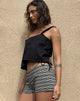 Image of Eunia Short in Schwarz und Braun gestreift