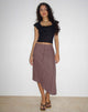 Bild von Karlesa Asymmetrischer Midirock in Deep Taupe