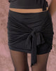Bild von Kass Minirock mit Schleifendetail in Slinky Black