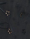 Blume Broderie Schwarz