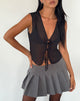 Image of Kayve Tie Front Top aus Chiffon Schwarz