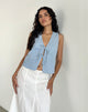 Bild von Kayve Tie Front Top in Nantucket Blau