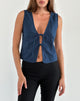Bild von Kayve Tie Front Top in Marineblau