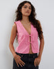 Bild von Kayve Tie Front Top in Bubblegum Pink