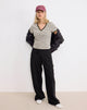 Image of Sakira Oversized Hose mit weitem Bein in Schwarz