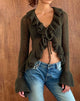 Bild von Kendra Ruffle Cardi in Khaki