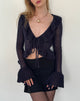 Bild von Kendra Ruffle Cardi in Marineblau