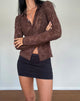 Bild von Kenila Romantische Rose Hemd in Flock Braun