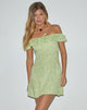 Bild von Kenja Bardot-Minikleid im Retro-Paisley-Look Limette