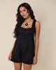 Bild von Kenna Babydoll Playsuit aus Popeline Schwarz