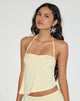 Bild von Kins Asymmetrisches Neckholder-Top aus Rayon Lemon