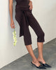 Image of Effy Capri-Hose mit Wickel-Bund in Mocca