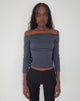 Bild von Koby Off Shoulder Bardot Top in Ocean Storm