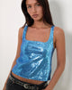 Bild von Kosile Cami Top in Pailletten Blau