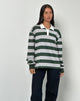 Image of Kumara Rugby Shirt in Grün, Khaki und Weiß