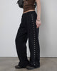 Image of Lark Loose Fit Jogger in Schwarz mit Nieten