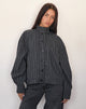 Image of Lastika Jacke in Charcoal Nadelstreifen