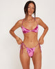 Image of Laufey Bikini-Oberteil in abstraktem Floral Pink