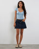 Image of Laz Top in Ditsy Rose Blau