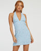 Image of Leana Minikleid in Ditsy Rose Blau