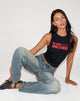 Bild von Leen Tank Top in Schwarz mit Bad Choices, Good Stories Grafik