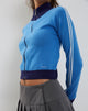 Image of Lennon Zip Up Jacke in Blau mit weißen Streifen