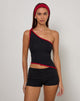 Image of Lenti Asymmetric Top in Schwarz mit rotem Adrenalin-Band