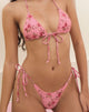 Image of Lentra Bikini Bottom in Pink Floral Bloom mit Picot-Besatz