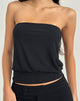 Image of Leocadia Bandeau-Top aus Cupro Schwarz