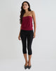 Image of Leocadia Bandeau-Top aus Cupro Dunkelrot