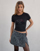Bild von Sutin Baby Tee in Schwarz mit Cocktailglas Hotfix
