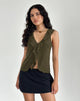 Bild von Leviosa Butterfly Top In Mesh Moss Green