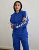 Image of Lingwu Hoodie in Kobaltblau mit Buttermilch-Bindung