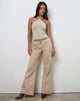 Bild von Lintira Slim Leg Hose aus Twill Sand