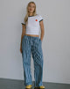 Abbildung der Lirura Hose in Popplin Formal Stripe Navy
