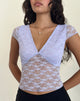 Image of Livra Top aus Klee-Spitze Flieder