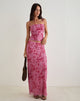 Bild von Alfreda Maxirock in Stencil Flower Pink