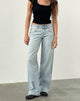 Bild von Low Rise Parallel Jeans in extrem heller Waschung Blau