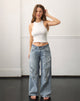 Bild von Low Rise Roomy Jeans in Extreme Rip Vintage Blue