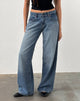 Bild von Roomy Extra Wide Low Rise Jeans in Powder Blue