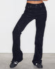 Bild von Low Rise Bootleg Jeans in Cord Schwarz