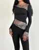 Image of Lucca Top aus bedruckter Spitze Leopard