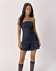 Image of Luminis Minikleid aus dunklem Denim Indigo